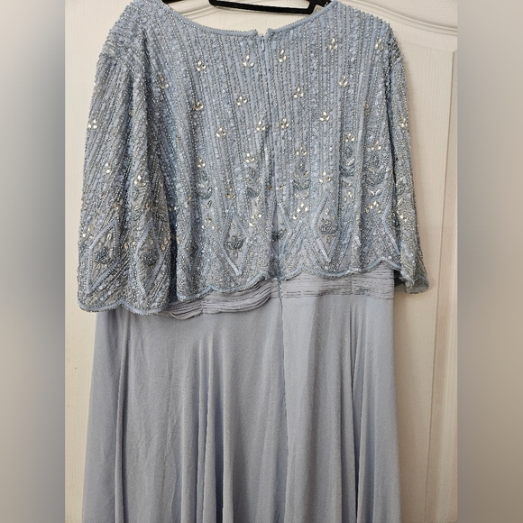 Mac Duggal Beaded Overlay A-Line Gown Powder Blue SZ 20 NWT 9181 $598 - Picture 11 of 15